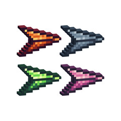Leinwandbilder - isometric pixel art 3d of paper plane icon for items asset.send sign icon on pixel bits style.8-bits
