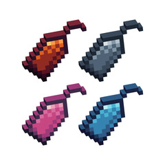 Fototapete - Isometric Pixel art 3d of tags price icon for items asset.Tags icon on pixel bits style.8-bits perfect for game asset,design asset element,app,website, Vector illustration.
