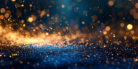 Wall Mural - Abstract glitter background with colorful sparkling particles and bokeh.