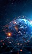 © Artlana - Globe with global connection lines and lights. Worldwide technology concept.
