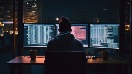 Programmers sit in front of the computer and write the source code and make changes to it