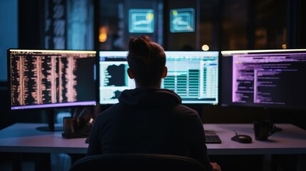 Programmers sit in front of the computer and write the source code and make changes to it