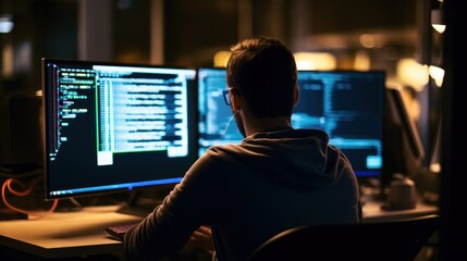 Programmers sit in front of the computer and write the source code and make changes to it
