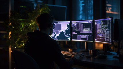 Programmers sit in front of the computer and write the source code and make changes to it