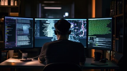 Programmers sit in front of the computer and write the source code and make changes to it