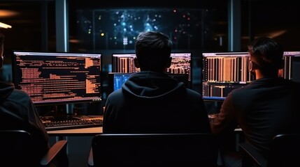 Programmers sit in front of the computer and write the source code and make changes to it