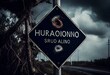 Hurricane season - road sign warning. Generative AI