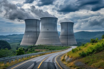 Cooling towers of electrical power plant