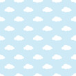 © Sawiya - seamless pattern with white clouds on light blue sky background