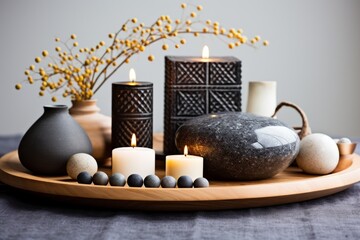 Wall Mural - Still life with candles and decorative items