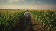 rural corn field farmer