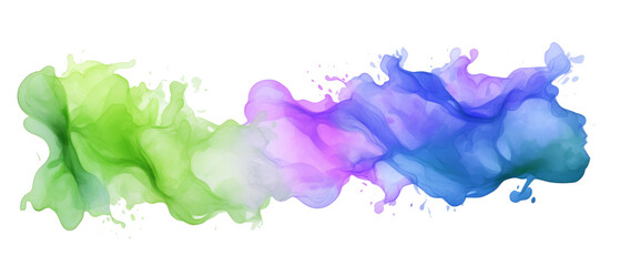 Poster - Abstract colors colorful color painting illustration - watercolor splashes, isolated on transparent background PNG