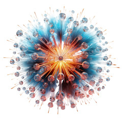 Wall Mural - fireworks on isolated on transparent background