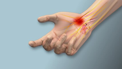 Wall Mural -  Carpal tunnel syndrome pain, numbness,tingling 