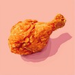 Flat Illustration of Fried Chicken