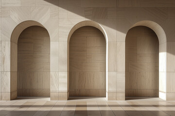 Poster - Detail of a modern building inspired by renaissance architecture. Background image. Created with Generative AI technology