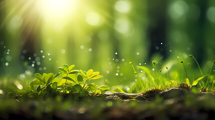 spring background, green natural rustic background