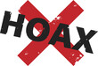 Isolated icon label of old grungy no hoax, do not share fake news