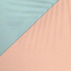 Diagonally split colour paper textures. Pastel colour background for your objects. Plain graphics element for further work.