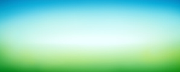 Poster - Fresh spring or summer abstract background. Blue and green horizontal colour gradients.