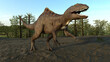 3d illustration of Altispinax dinosaur (Early Cretaceous)