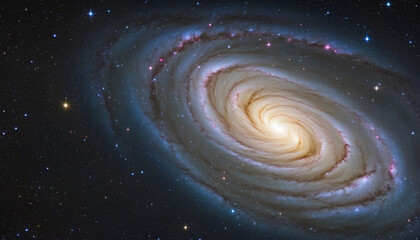 Wall Mural - cosmic backdrop featuring a spiral galaxy and twinkling stars
