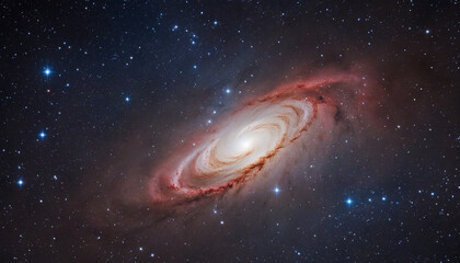 Enchanting night sky with cosmic nebula, shimmering stars, and celestial galaxy