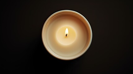 Canvas Print - light candle top view