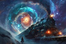 World Where Trains And Warp Portals Create A Tapestry Of Interstellar Exploration And Timeless Connections