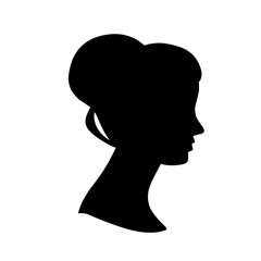 Wall Mural - Female profile silhouettes, different variants