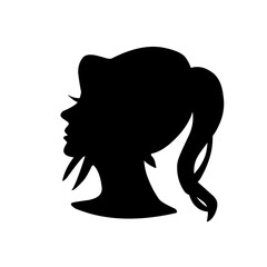 Wall Mural - Female profile silhouettes, different variants