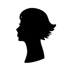 Wall Mural - Female profile silhouettes, different variants