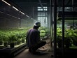 © kanesuan - Natural portrayals of people in working environments, such as in factories or the field, interacting with green technologies