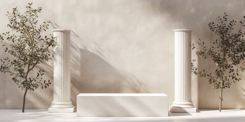 Canvas Print - Background Podium Column