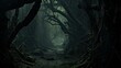 spooky horror woods