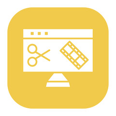 Canvas Print - Film Editing Icon