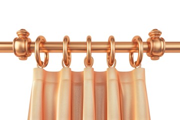 Poster - A close-up view of a curtain with rings. Perfect for interior design projects or home decor articles