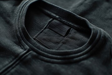 Poster - Black shirt with a label on it. Suitable for fashion or clothing related designs