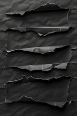 Aufkleber - A black and white photo of torn paper. Can be used as a background or texture in design projects