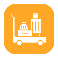 Canvas Print - Luggage Cart Icon