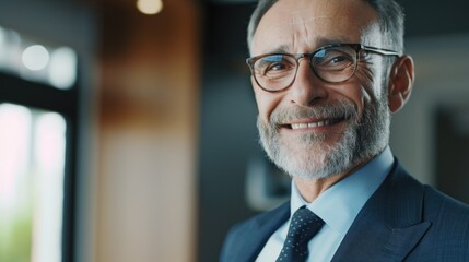 Poster - A professional man wearing a suit and tie with a friendly smile. Perfect for business and professional concepts