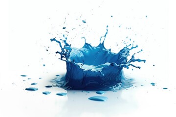 Poster - A splash of water captured on a white surface. Versatile image that can be used for various concepts and designs