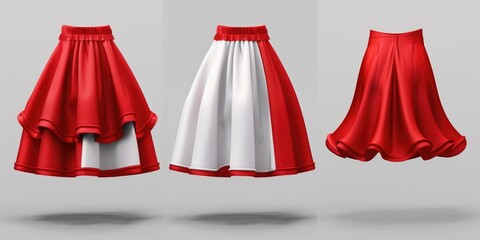 Aufkleber - A red and white skirt that can be used for various occasions
