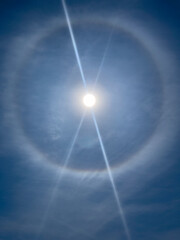 a halo ring is seen in the sky