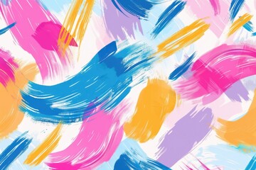 Aufkleber - A vibrant and dynamic brush stroke pattern on a clean white background. Perfect for adding a pop of color and energy to any design project