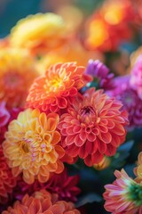 Poster - A close up shot of a beautiful bunch of flowers. Perfect for adding a touch of nature to any project