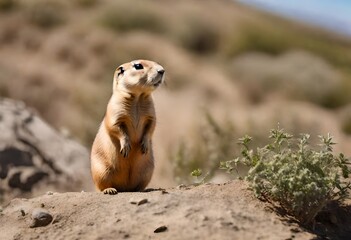 Wall Mural - meerkat on the ground