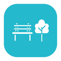 Sticker - Autumn Bench Icon