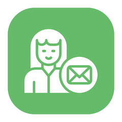 Sticker - Woman with Envelope Icon