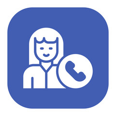 Poster - Woman Talking on Call Icon